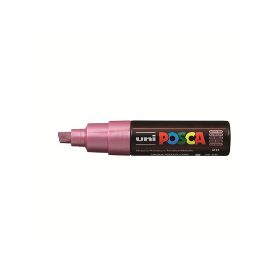 Posca Marker Met Schuine Punt Breed Metallic Roze