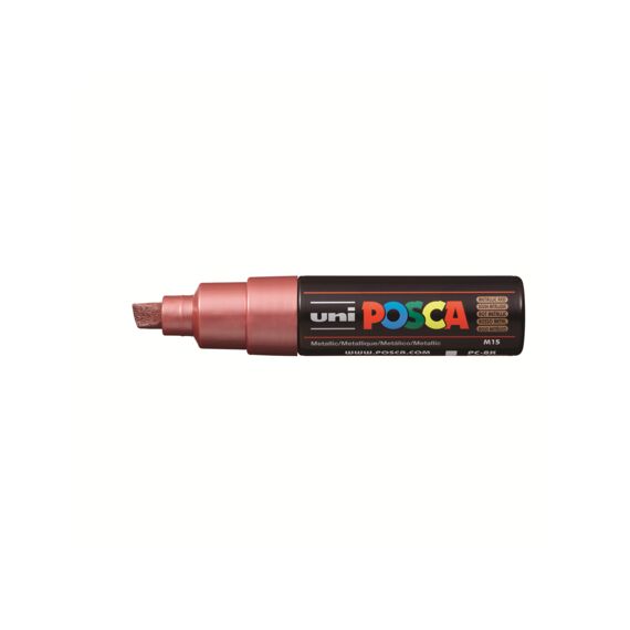 Posca Marker Met Schuine Punt Breed Metallic Rood