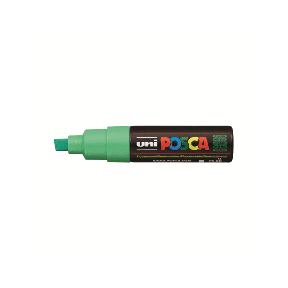Posca Marker Met Schuine Punt Breed Fluorescerend Groen
