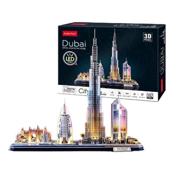 Cubic Fun 3D Puzzel City Line Dubai Led Vanaf 10 Jaar