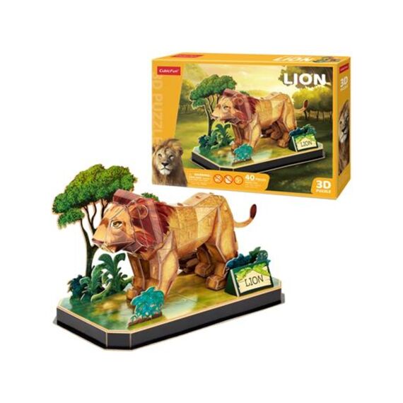 Cubic Fun 3D Puzzel Leeuw 40 Stuks Vanaf 8 Jaar