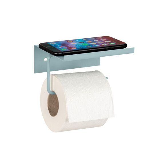 Wenko Toiletrolhouder Met Planchet Desulo Mat Blauw-Grijs