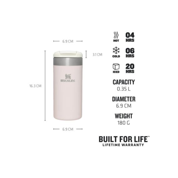 Stanley Aerolight Transit Mug Rose Quartz Metallic 0,35L