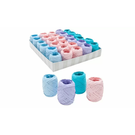 Sierlint Ei Raffia Pastel 20M Assortiment Prijs Per Stuk
