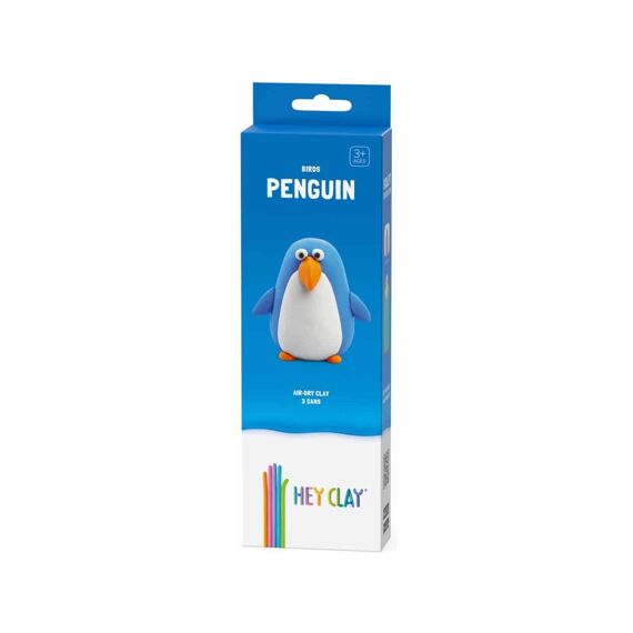 Hey Clay Set Met 3 Potjes AirDry Boetseerklei Penguin