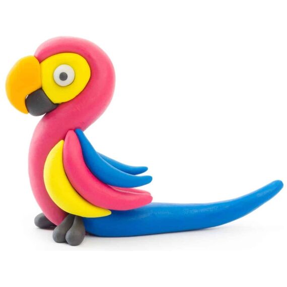 Hey Clay Set Met 3 Potjes AirDry Boetseerklei Ara Parrot