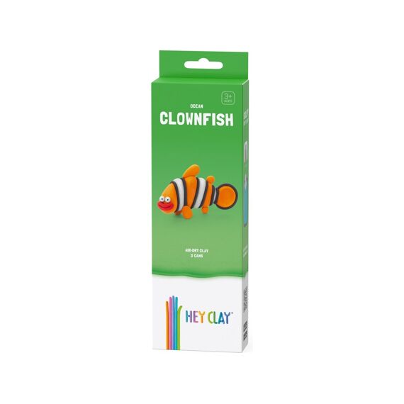 Hey Clay Set Met 3 Potjes AirDry Boetseerklei Clownfish