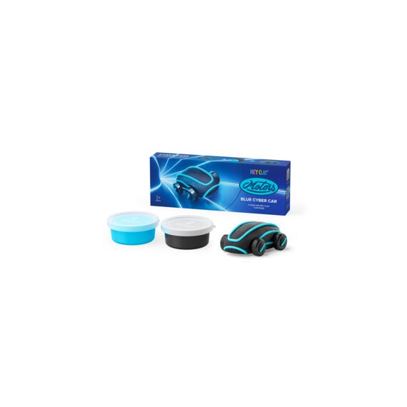 Hey Clay Set Met 2 Potjes AirDry Boetseerklei Cyber Cars Blauw