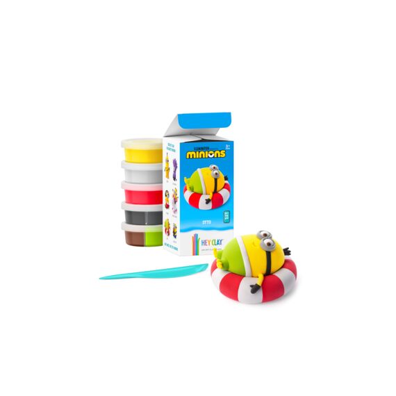 Hey Clay - Set Met 5 Potjes Air-Dry Boetseerklei Minions Otto