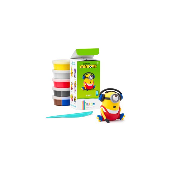 Hey Clay - Set Met 5 Potjes Air-Dry Boetseerklei Minions Stuart