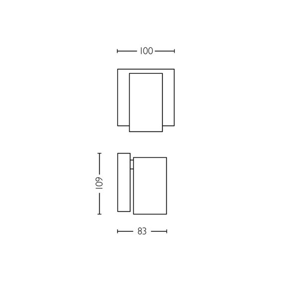 Philips Idris Spot 5W Zwart Ip44