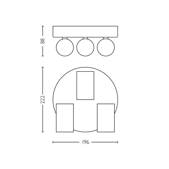 Philips Idris Spot 3X5W Plaat Bl Ip44