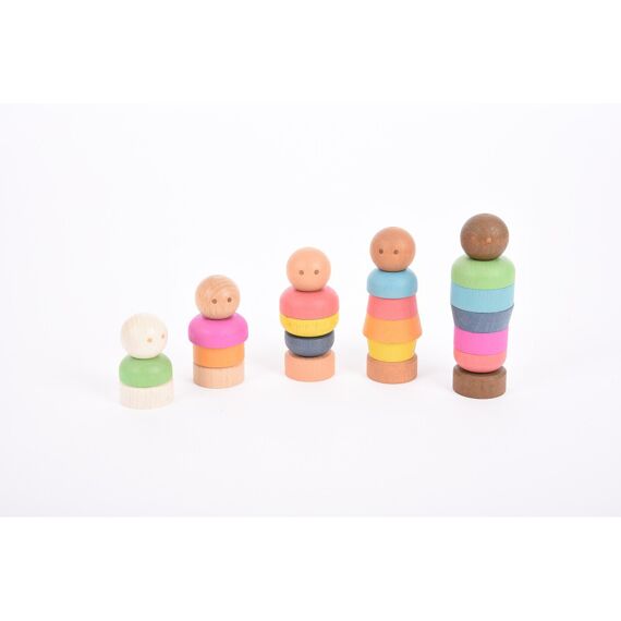 Tickit Regenboog Houten Mensen Mix & Match - Set Van 5