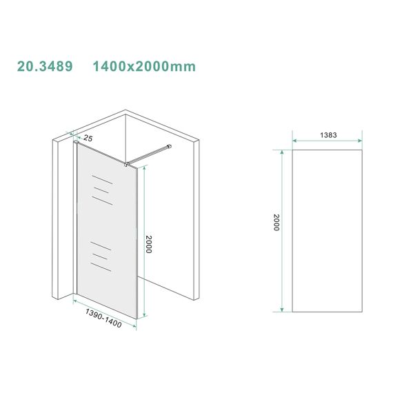 Wiesbaden Slim Glasplaat Rookglas 1400X2000 8Mm Nano