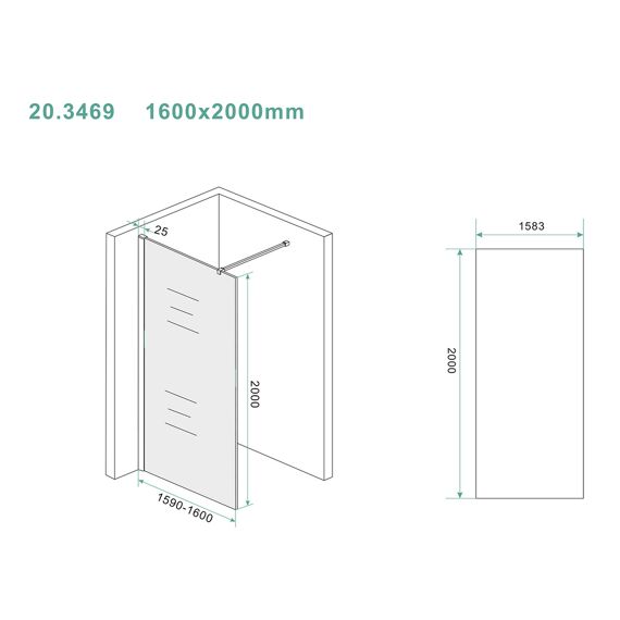 Wiesbaden Slim Glasplaat Rookglas 1600X2000 8Mm Nano