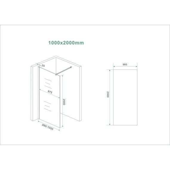 Wiesbaden Slim Glasplaat Vintage Koper 1000X2000 8 Mm Nano