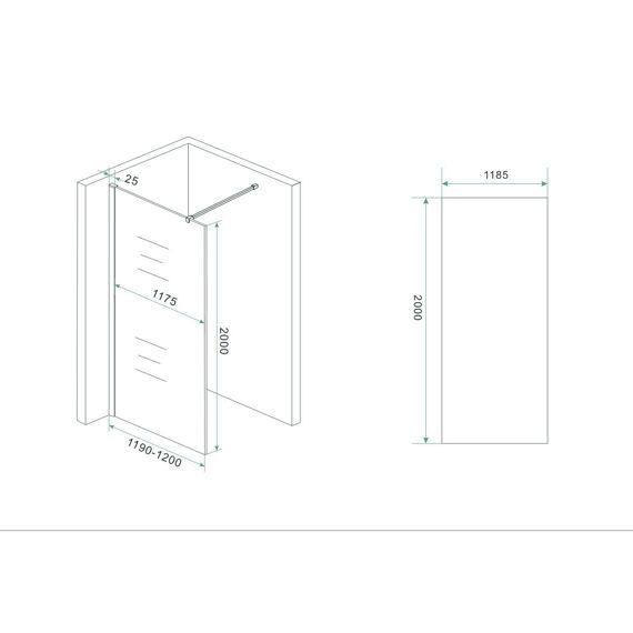 Wiesbaden Slim Glasplaat Spiegelrook Naar Helder 900X2000 8Mm Nano