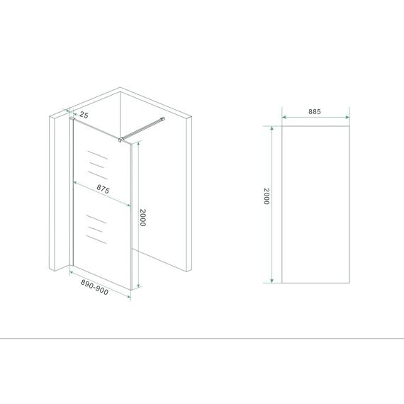 Wiesbaden Slim Glasplaat Spiegelrook Naar Helder 1200X2000 8Mm Nano