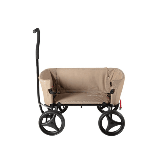 Beachwagon Lite Opvouwbare Bolderkar Zandbruin Incl Kuipbeschermer, Zonnekap, Rugtas En Zijtas