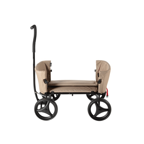 Beachwagon Lite Opvouwbare Bolderkar Zandbruin Incl Kuipbeschermer, Zonnekap, Rugtas En Zijtas
