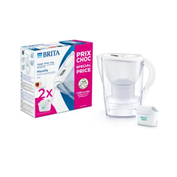 Brita Bundel Marella Cool Wit 2.4L + 2 Filters Maxtra Pro