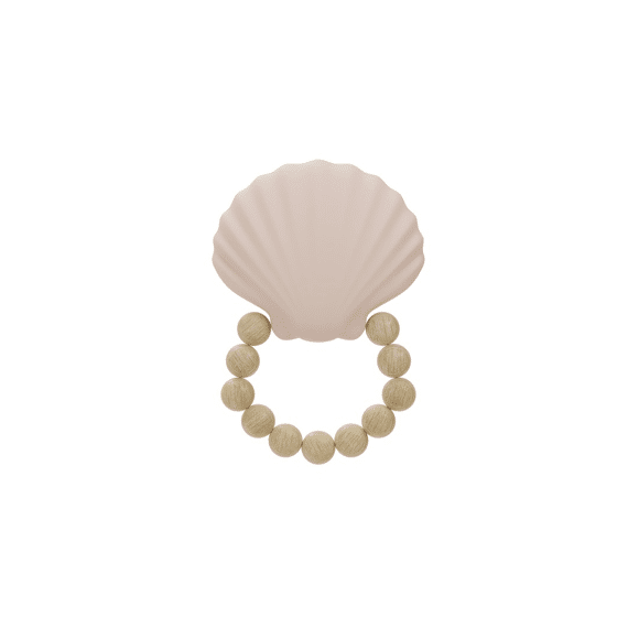 Label Label Silicone Bijtring Schelp Roze
