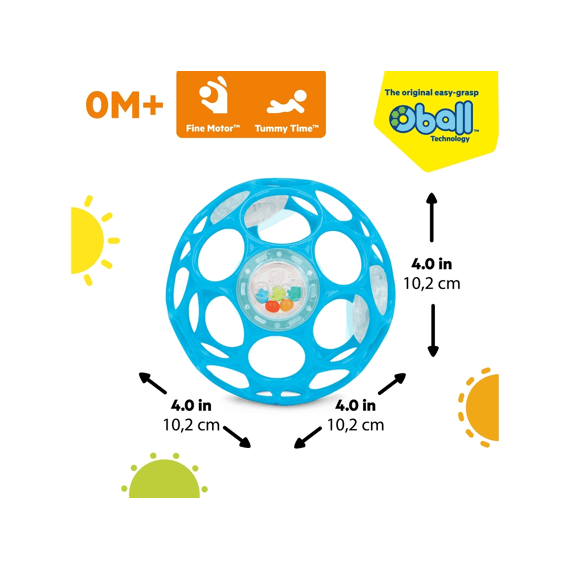 Oball Rammelaar Easy-Grasp Toy Blue