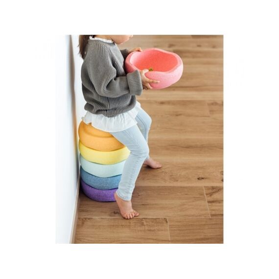 Stapelstein Original Rainbow Set Pastel 6St.