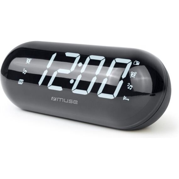 Muse M19Gl Wekkerradio Met 2 Alarmen Zwart