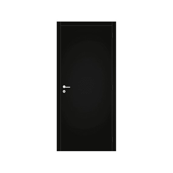 Thys Concept Deurblad Laminado Black Mat Vlak Omkeerbaar 201.5 Cm X 78 Cm + Kit Mat Zwart 16.5 Cm