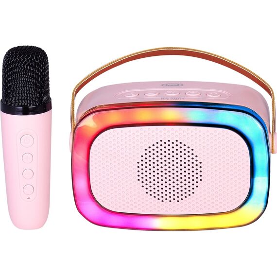 Trevi Mini Party Karaoke Speaker Met Draadloze Usbc Oplaadbare Micro Roze