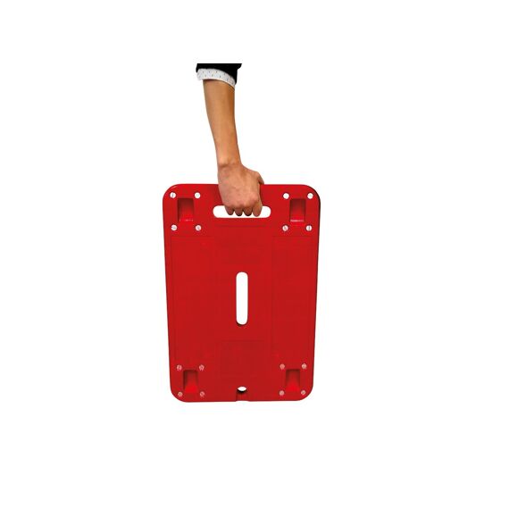 Plateauwagen Rood Rubberwielen 4 Zwenkwielen Max210Kg