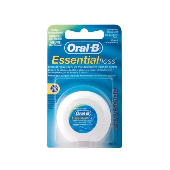 Oral B Tandflos Essential Mint Waxed 50M