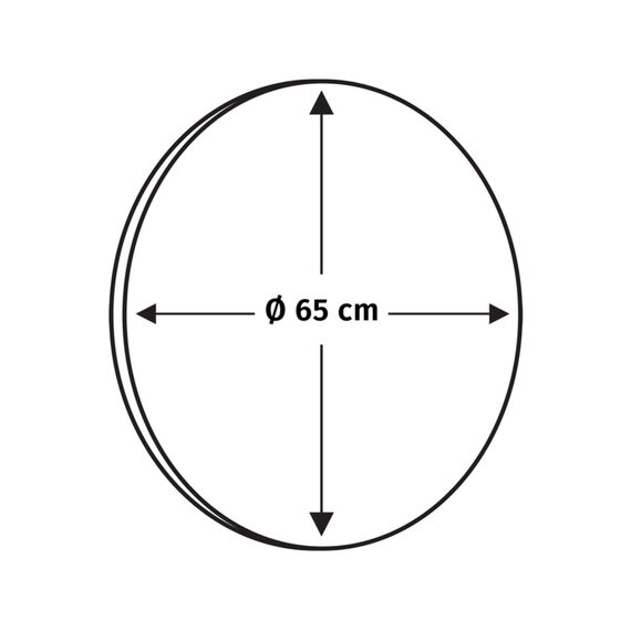 Differnz Spiegel - Rond - Aluminium - 65 X 65 Cm - Zwart