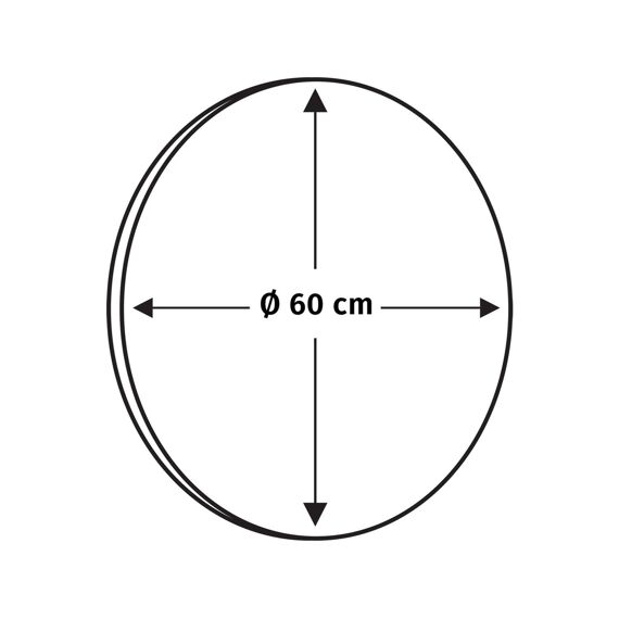 Differnz Spiegel - Rond - 60 X 60 Cm - Wit