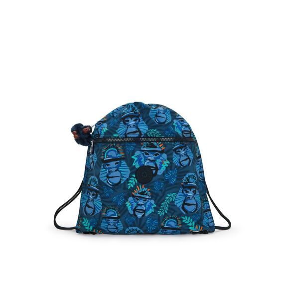 Kipling Zwem- en turnzakje Supertaboo Blue Monkey Fun