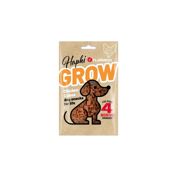 Flamingo Hapki Grow Blokjes Met Kip 85Gr