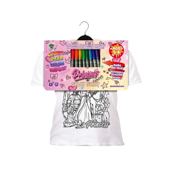 T-Shirt Om In Te Kleuren Princess 5-6