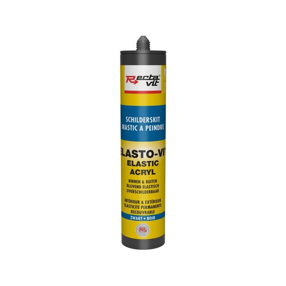 Elasto-Vit Schilderskit Elastic Acryl Zwart 310Ml