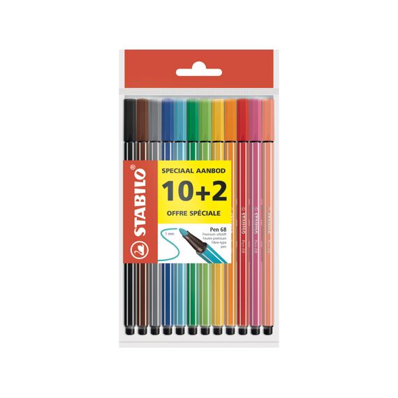 Stabilo Pen 68 Eco-Pack 10+2 Gratis