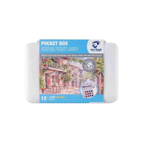 Van Gogh Aquarel Pocket Box 12+3 Gratis Basiskleuren