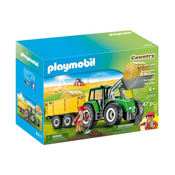 Playmobil 9317 Tractor Met Aanhangwagen