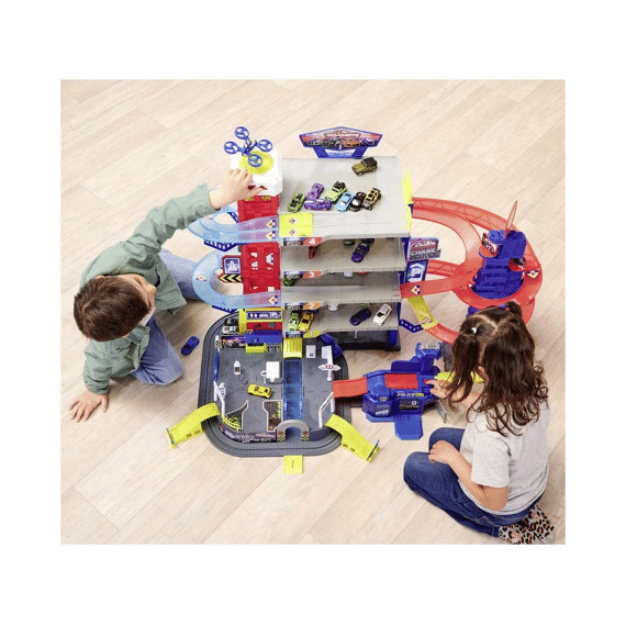 Majorette Super Chase Center Garage Met 5 Voertuigen