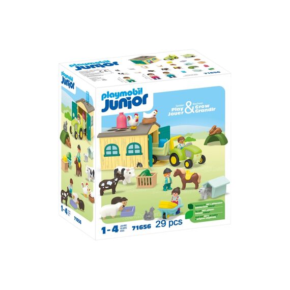 Playmobil 71656 Junior Boerderijavontuur Met Tractor, Aanhanger En Dieren Vrienden