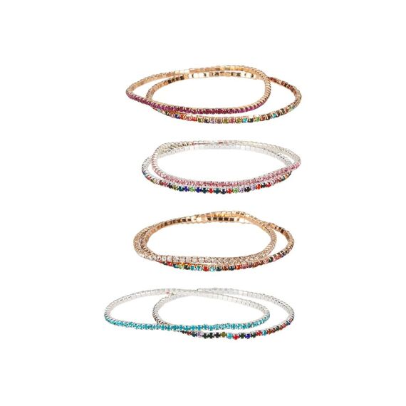 Miss Melody Strass Armbanden Assortiment Prijs Per Stuk