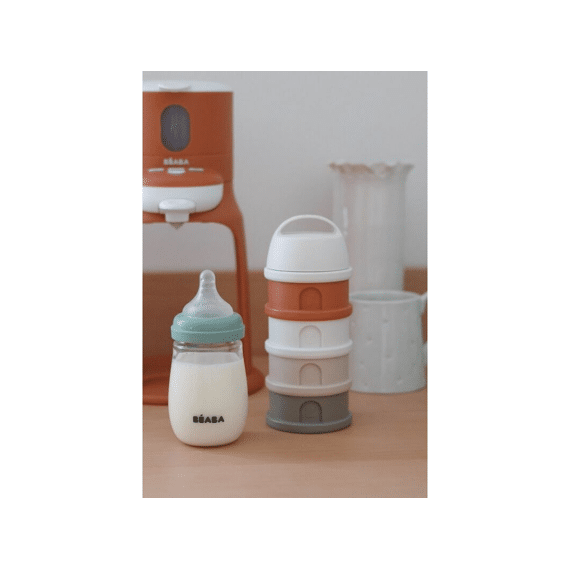 Beaba Stapelbare Doseerdozen 4 Compartimenten Cotton White/Terracotta