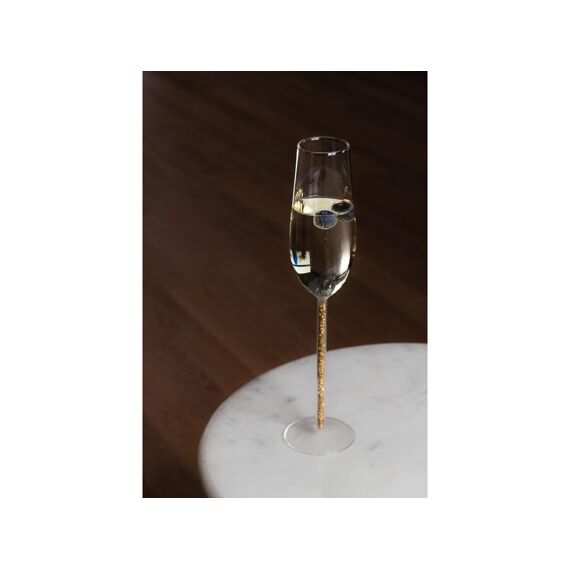 Gusta Champagneglas Glitter Goud Set/2