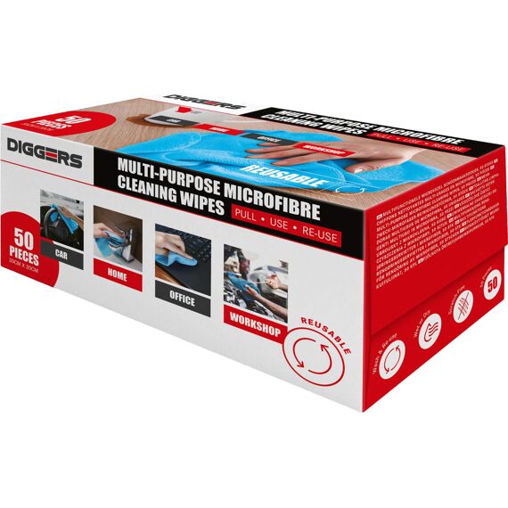 Diggers Microfiber Doekjes Box 50Stuks