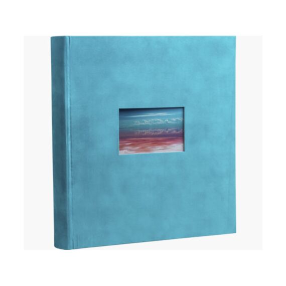 Skandi Fotoalbum Boek 60 Paginas Wit 29X32Cm Turquoise