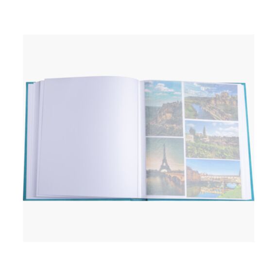 Skandi Fotoalbum Boek 60 Paginas Wit 29X32Cm Turquoise